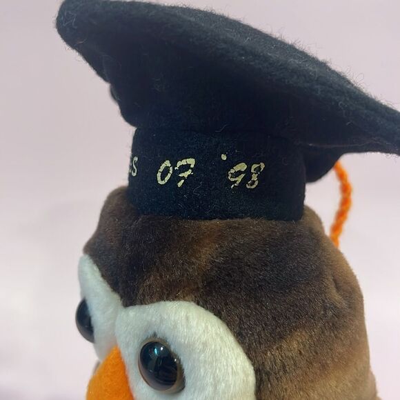 1998 Ty Beanie Babies Wise the Owl Class of ‘98 Handmade in Indonesia EC NWT 7” - Picture 7 of 12